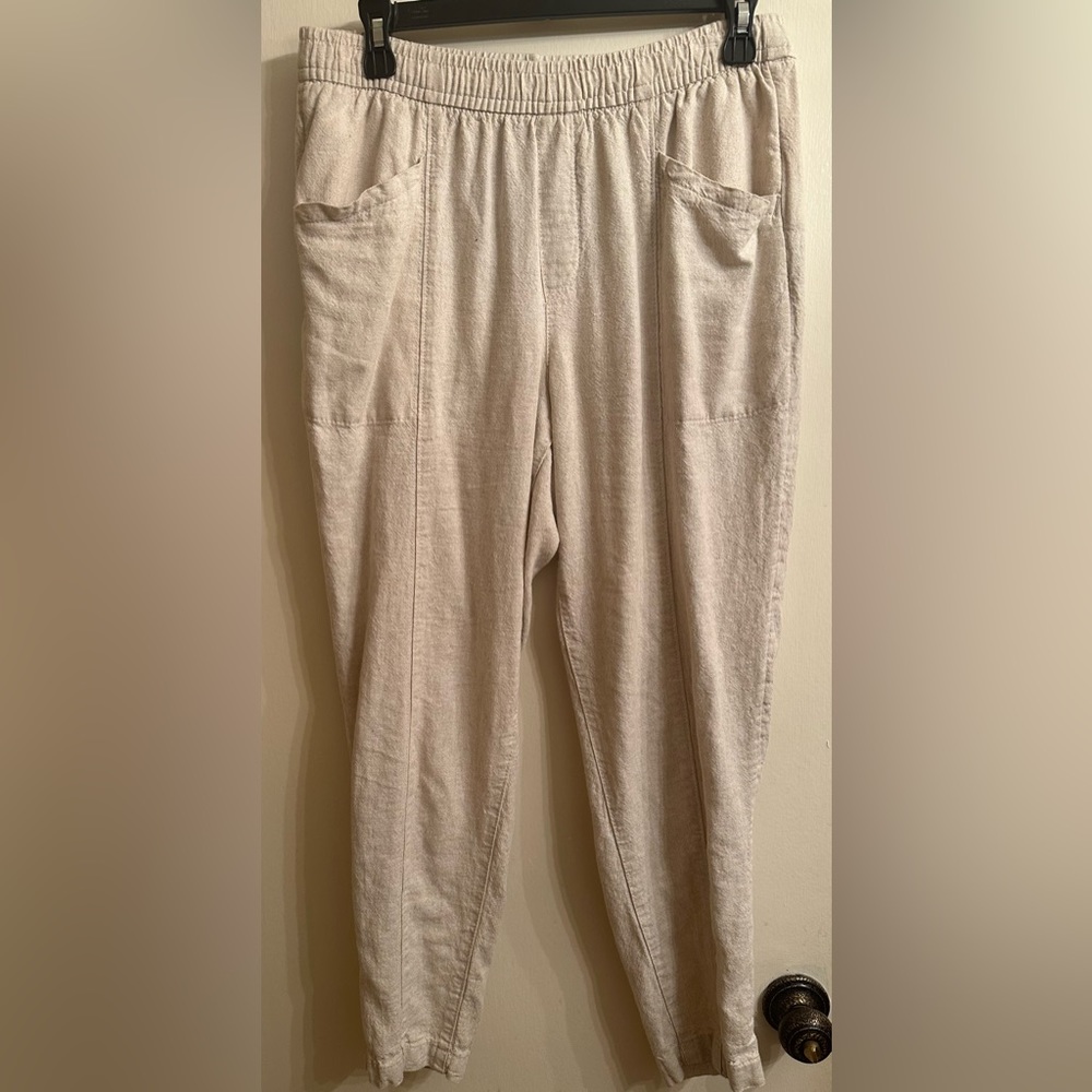 Old Navy Cream Linen Pants